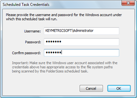 Scheduled Task Auth Credentials