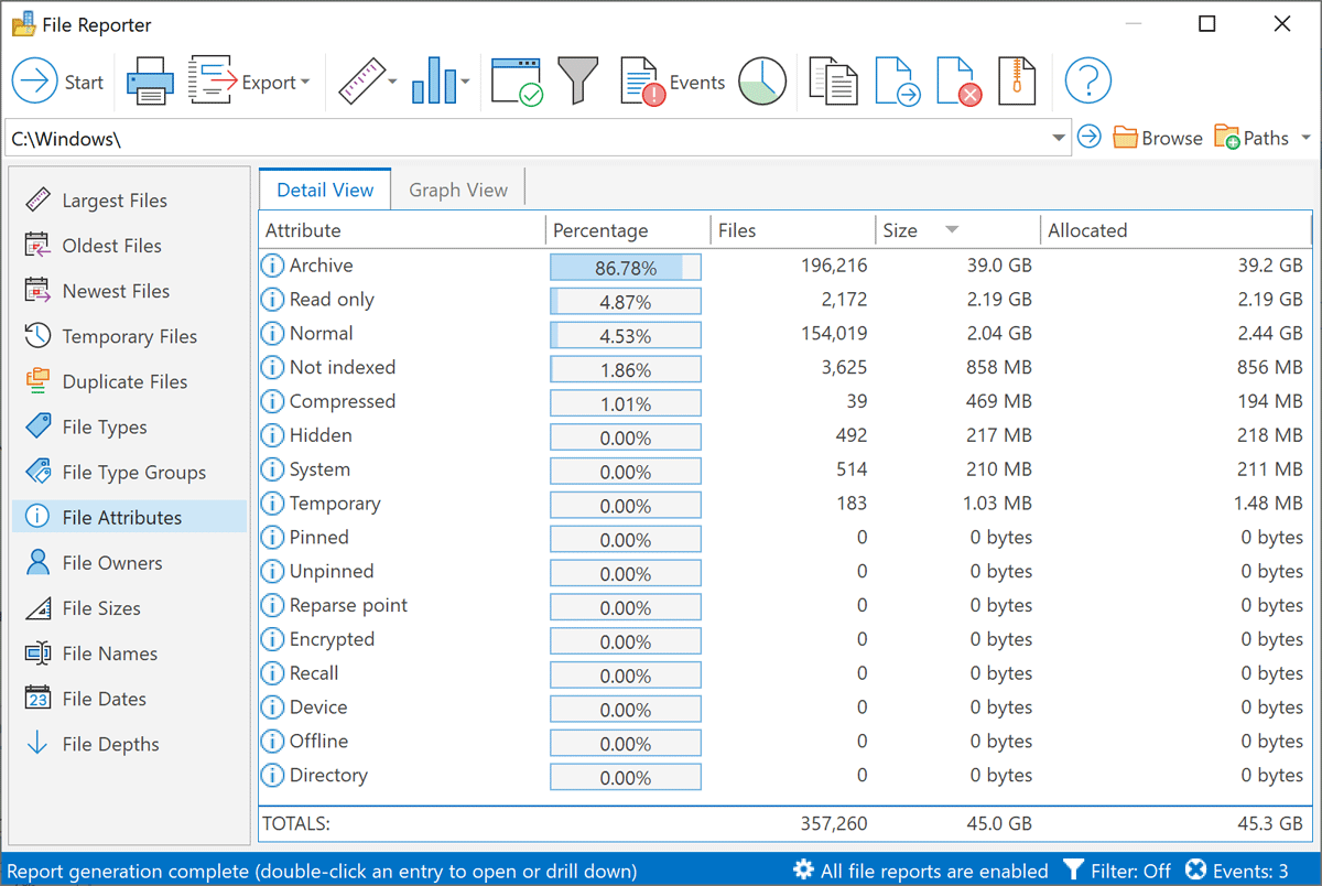 file attributes al