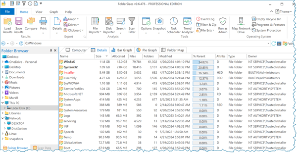 Windows 8 FolderSizes full