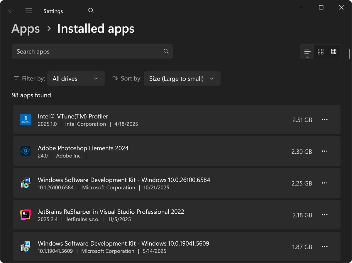 Recover Disk Space on Windows