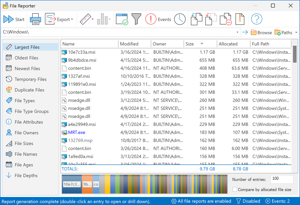 foldersizes 9.1 screens