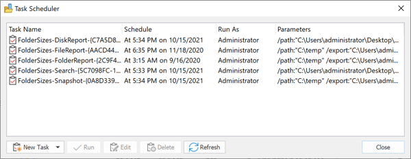 Disk Space Report Scheduler