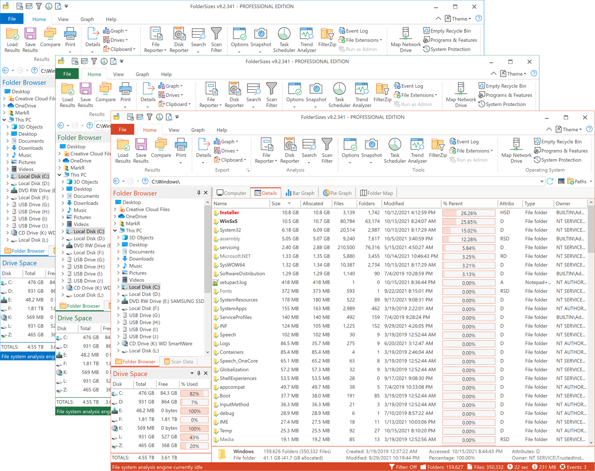 foldersizes view update frequency foldersizes view update frequency